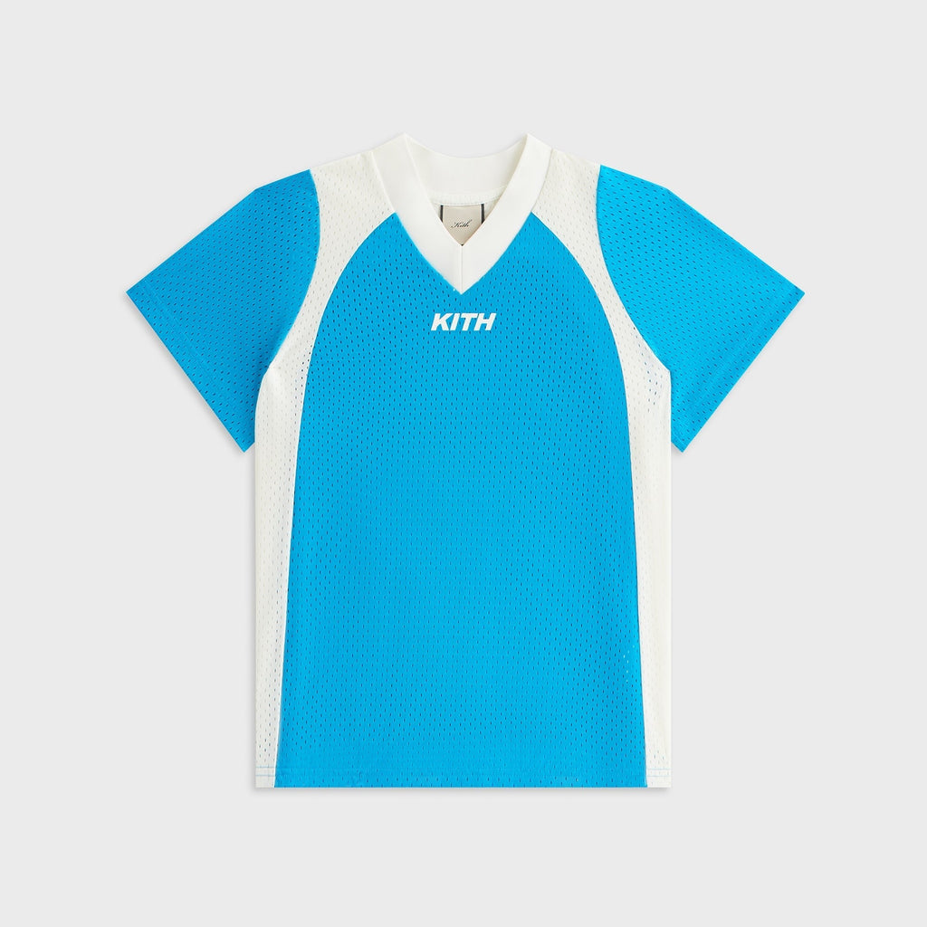 Kith Women Nicci II Paneled Mesh Tee - Meridian Blue