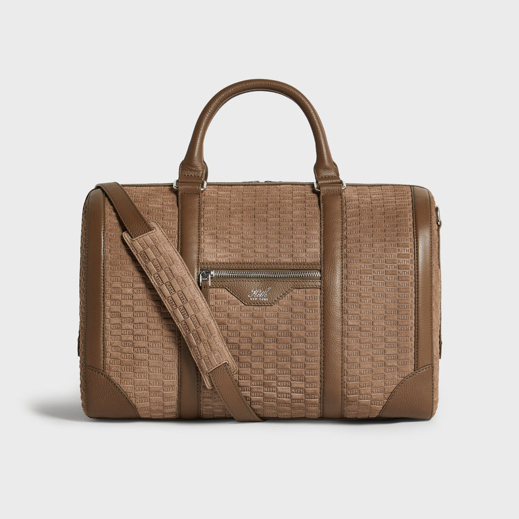 Kith Monogram Suede Traveler K40 Duffle Bag - Java