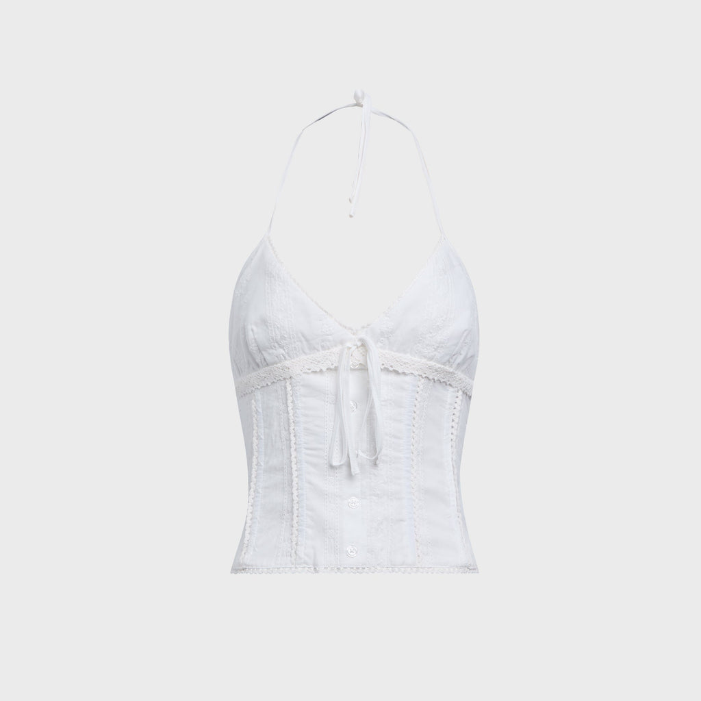 GUIZIO Marini Corset Top - White