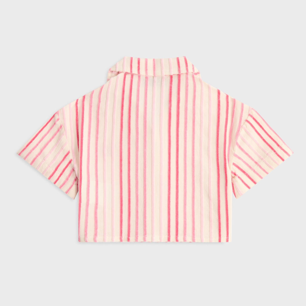 Kith Kids Jayda Chenille Stripe Cropped Shirt - Protea