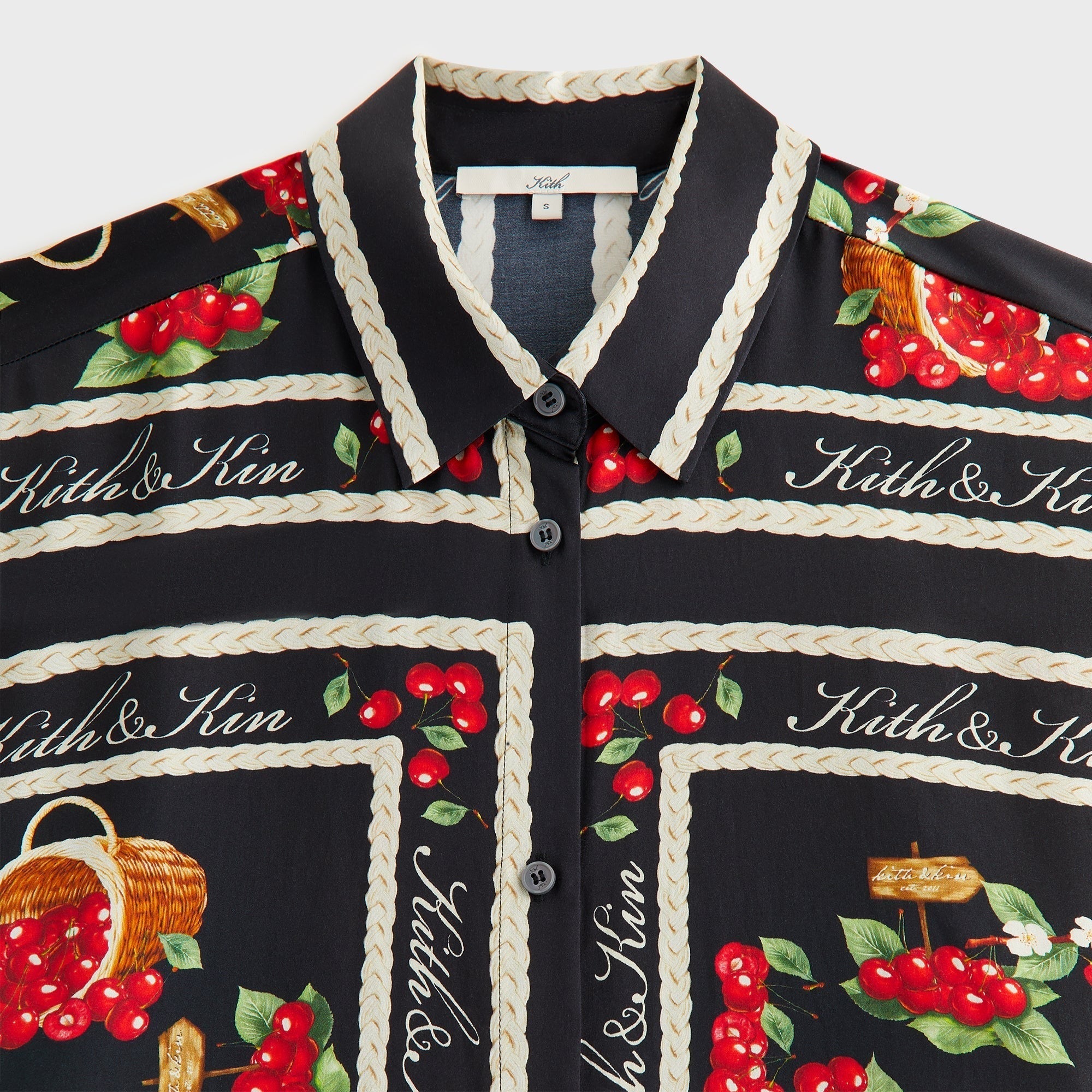 Kith Women Siena Cherry Button Up Shirt - Black