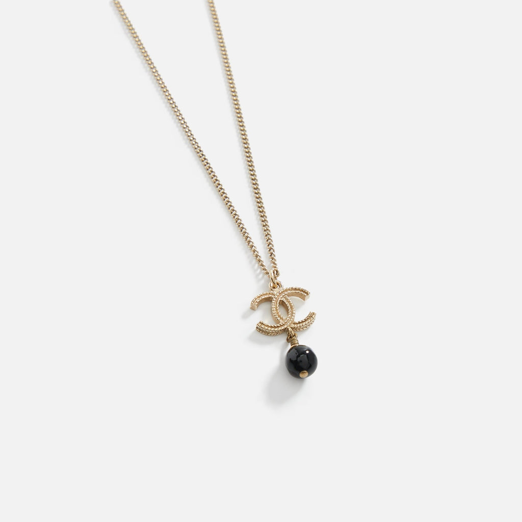 WGACA Chanel Dangle Necklace - Black