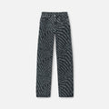 Alexander Wang EZ Mid Rise Relaxed Straight Jean - Shredded Wave