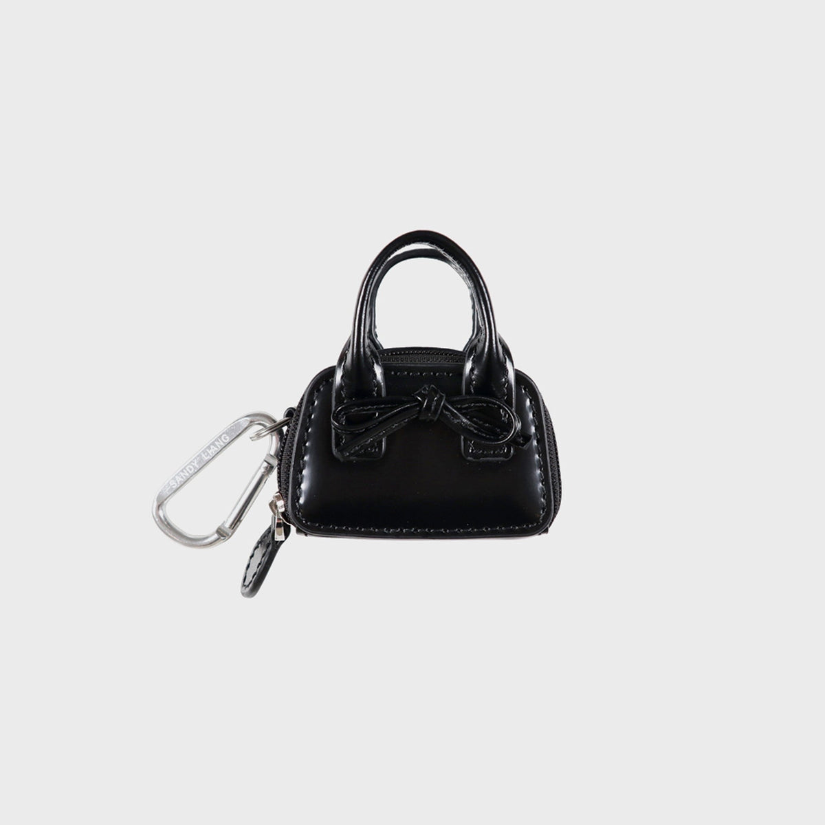Sandy Liang Secure Mini Bag Keychain - Black