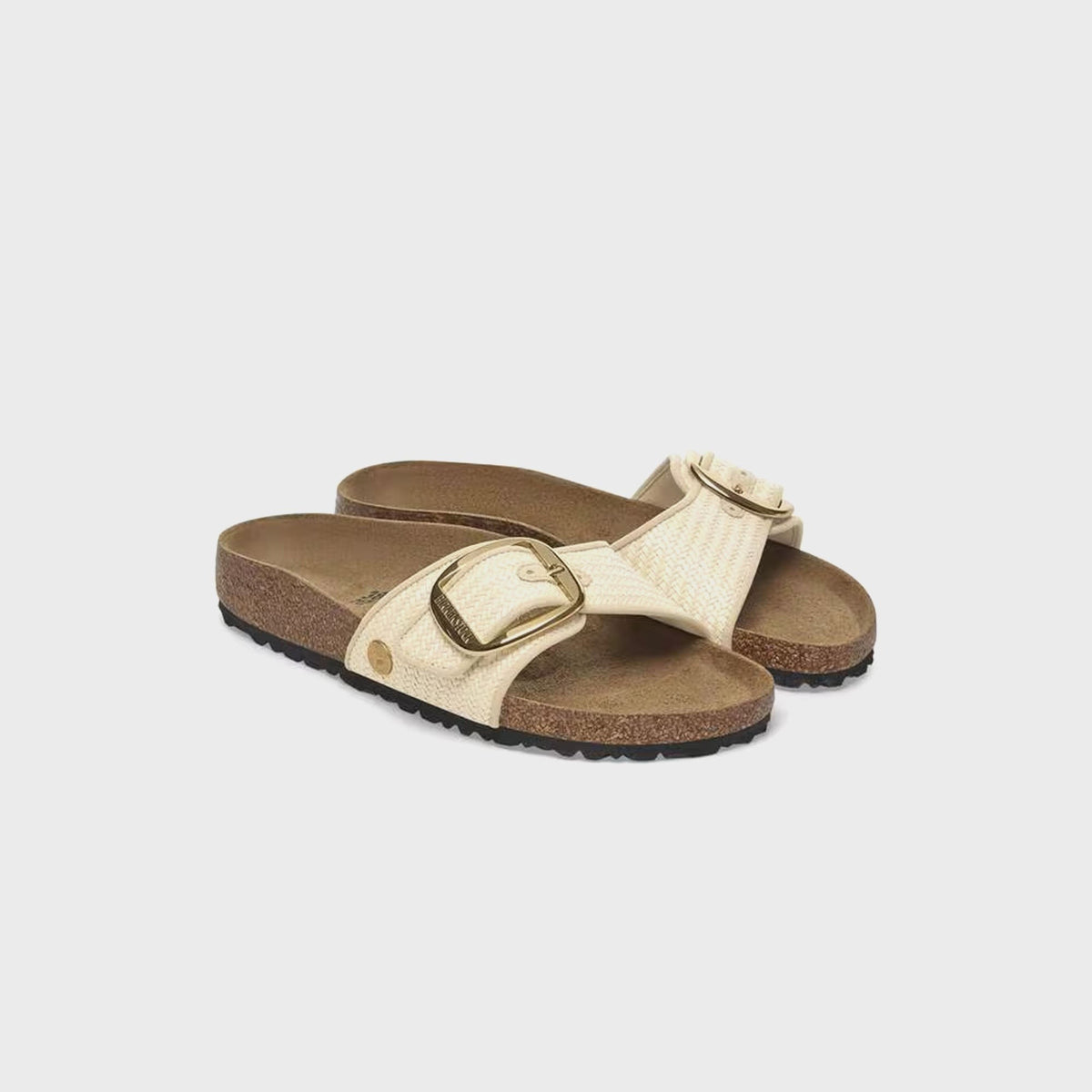 Birkenstock WMNS Madrid Big Buckle Raffia - Naturale