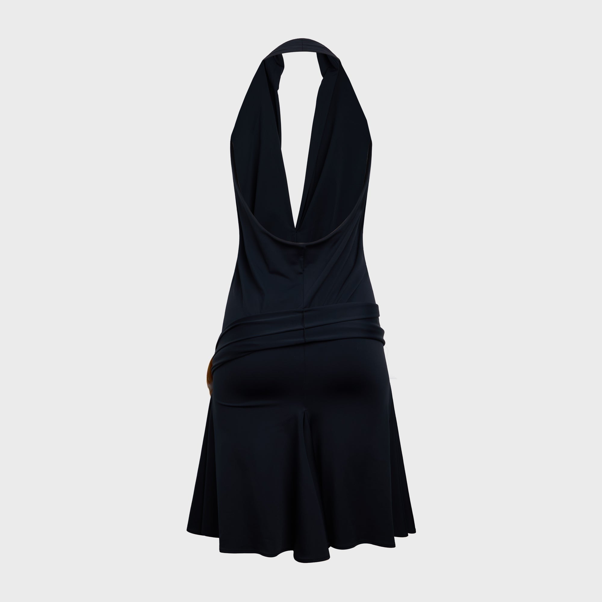 Conner Ives The Recycled Spandex Shell Belt Midi Dress - Black