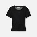 Alexander Wang with Stacked Wang Hotfix Tee - Black