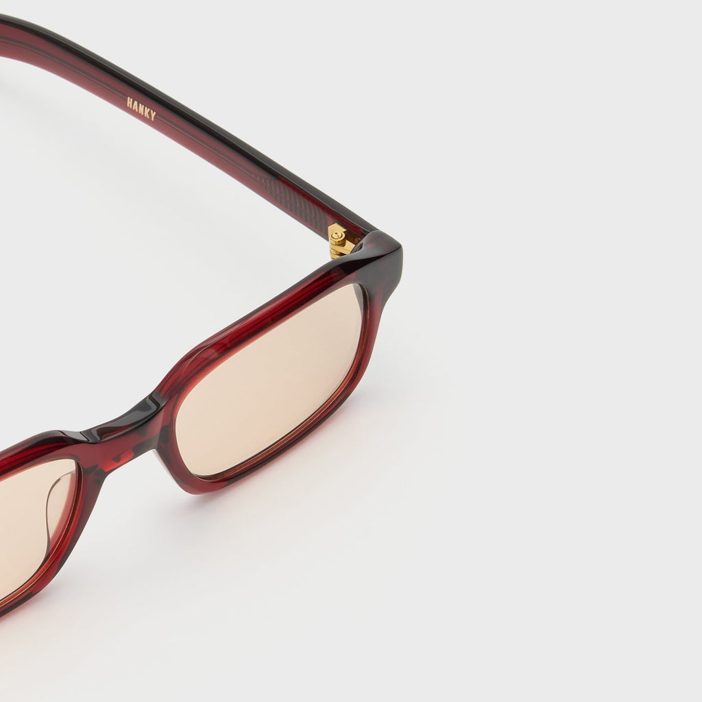 Flatlist Hanky - Crystal Burgundy / Peach Lens