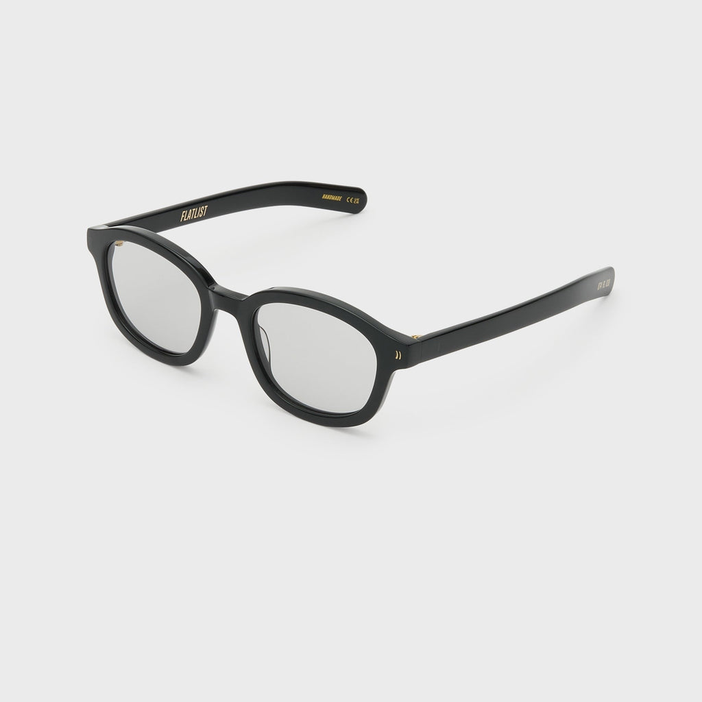 Flatlist Theo Sunglasses - Solid Black / Light Grey