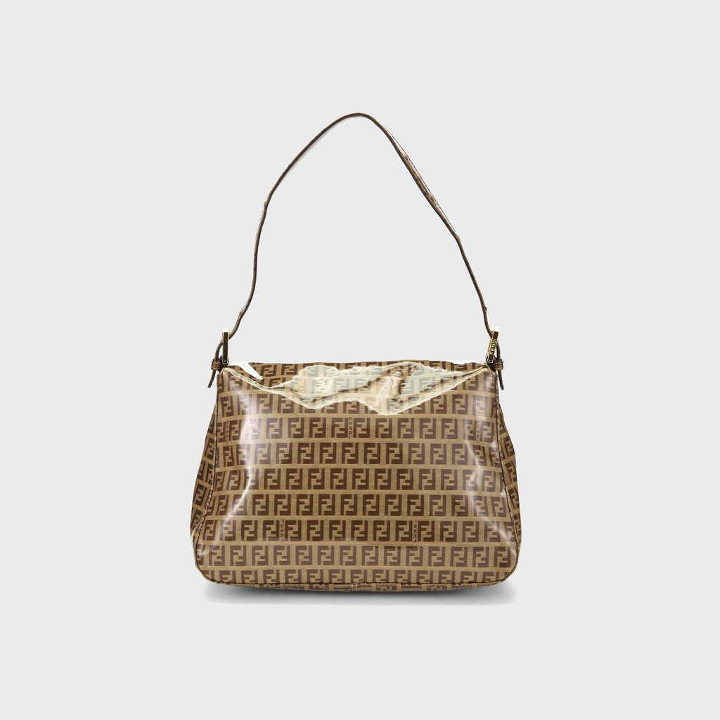 WGACA Fendi Patent Mamma Shoulder Bag - Brown