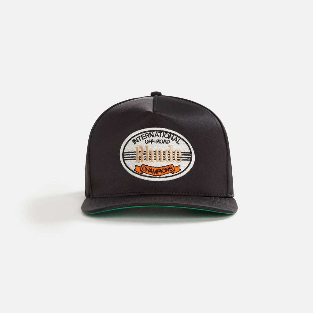 Rhude Intl Champions Satin Cap - Black
