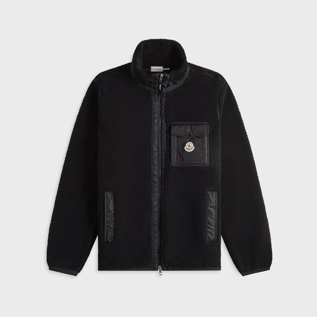 Moncler Zip Up Cardigan - Black
