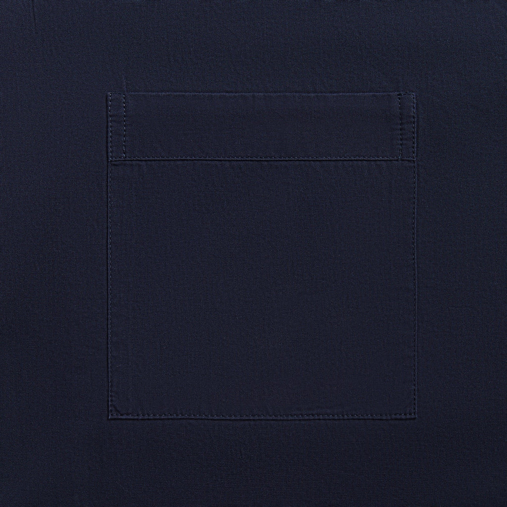 Tekla Poplin Pyjamas Short Sleeve Shirt - True Navy