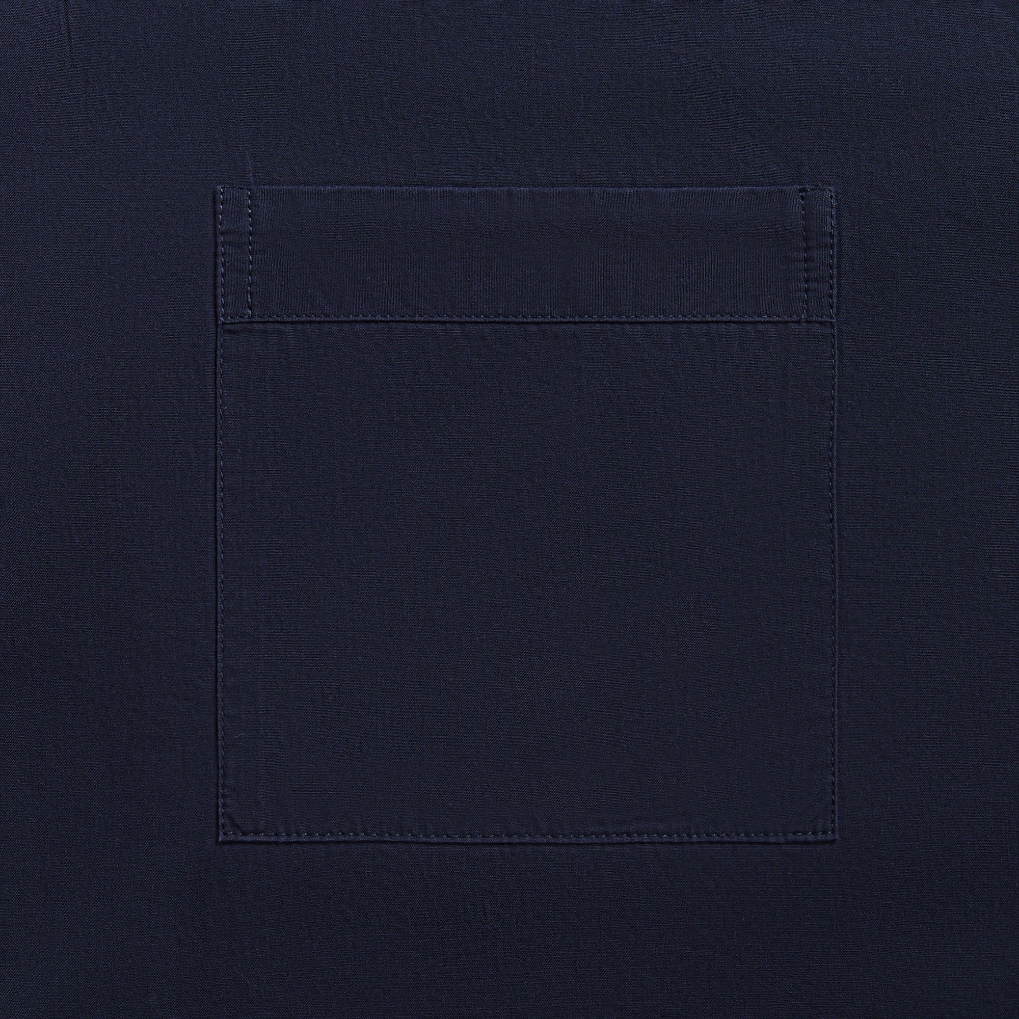 Tekla Poplin Pyjamas Short Sleeve Shirt - True Navy