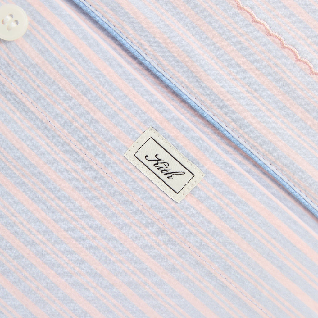 Kith Striped Poplin Georgie Shirt - Hydrangea