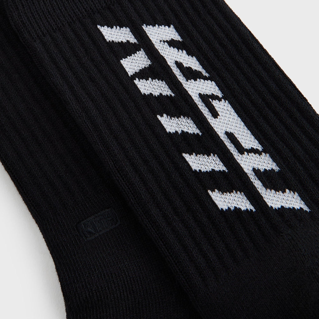Kith Fast Logo Cotton Crew Socks - Black
