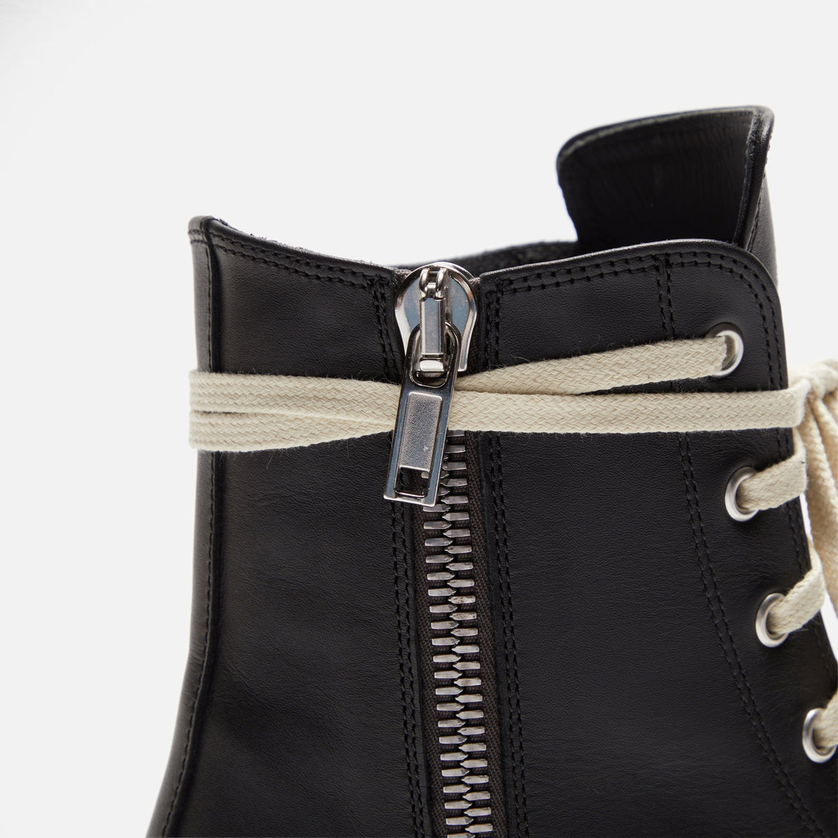 Rick Owens WMNS Scarpe in Pelle Sneakers - Black / Milk