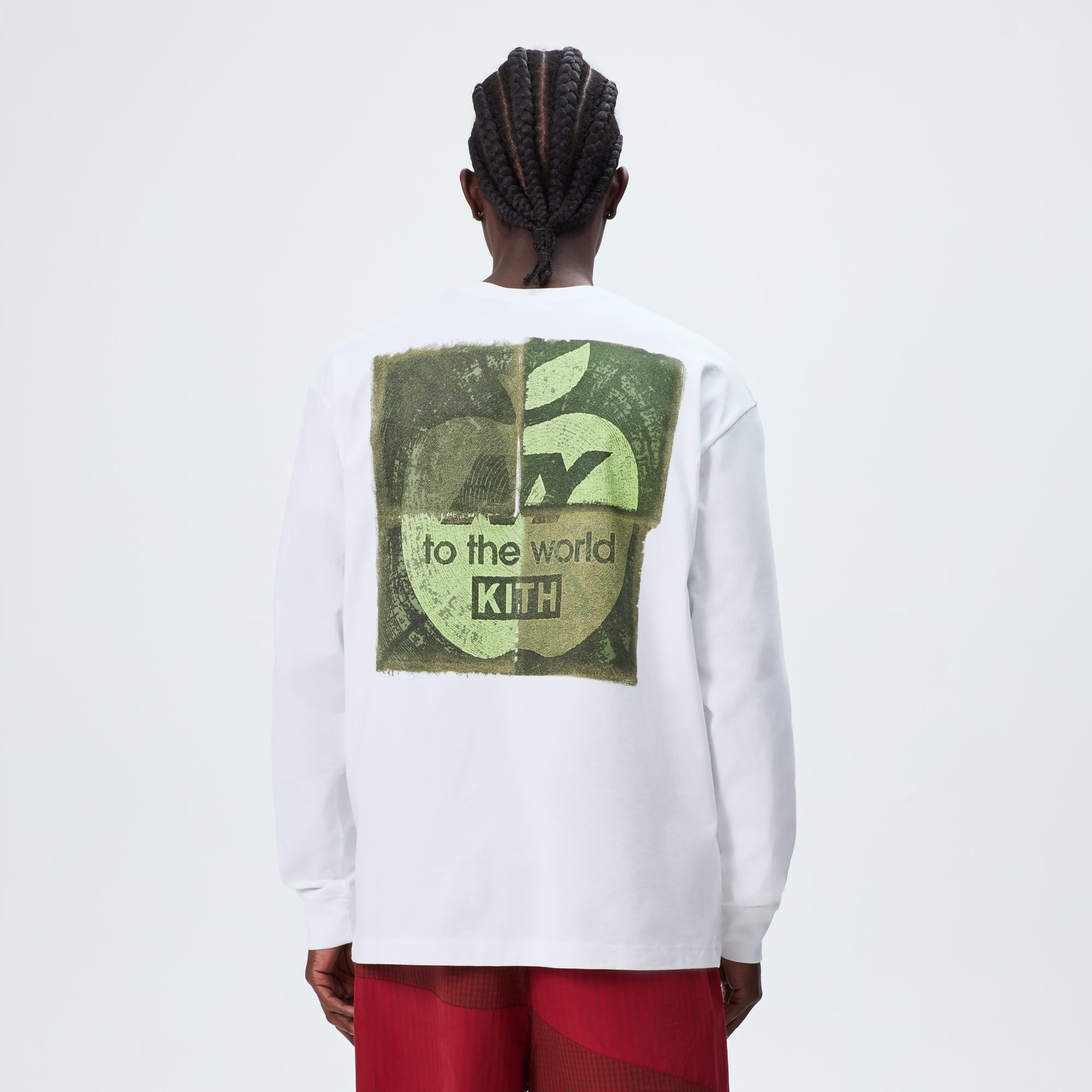 Kith & New Balance NY Woodblock Long Sleeve Pocket Tee - White