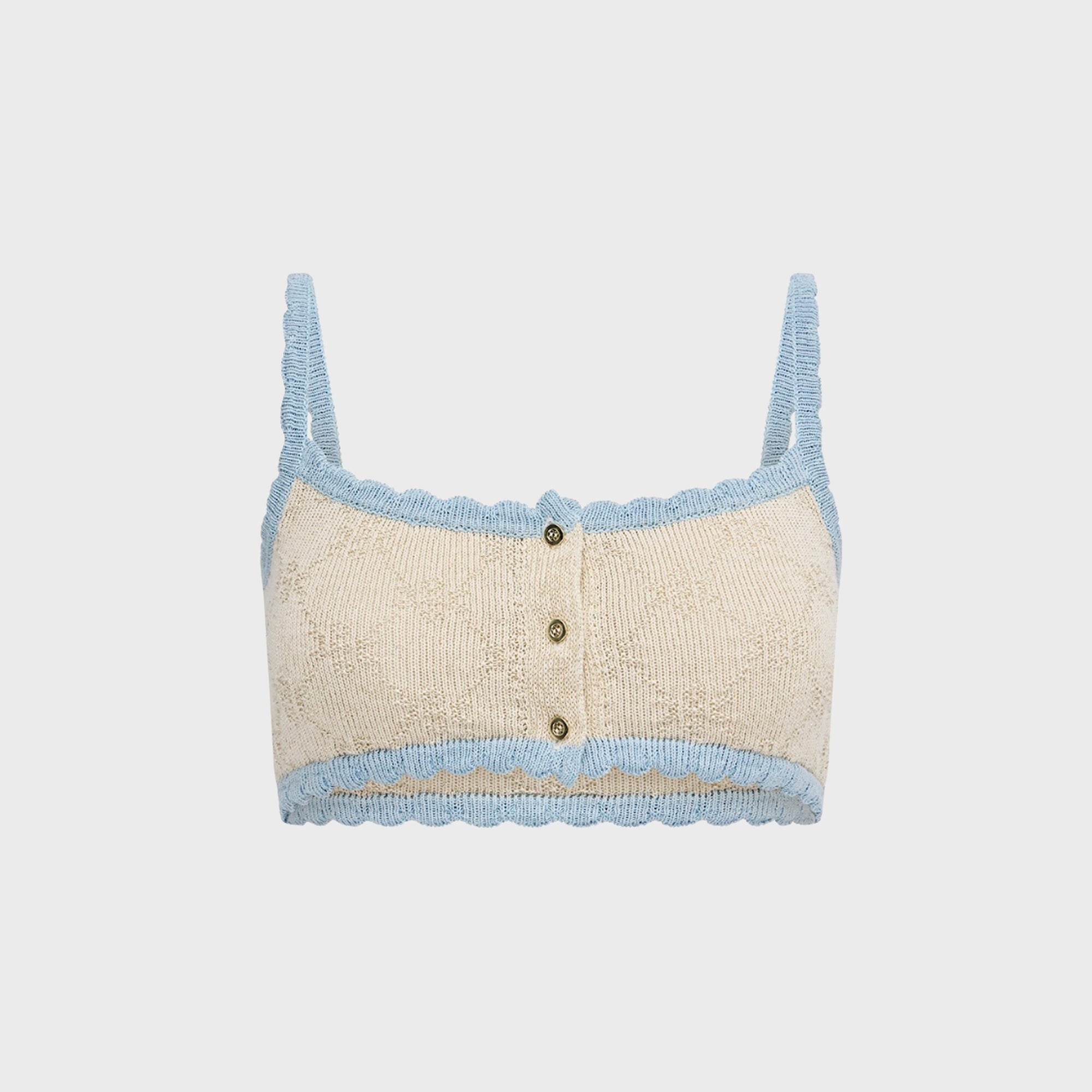 Asta Resort Carmen Bralette Top - Oyster / Sea Mist