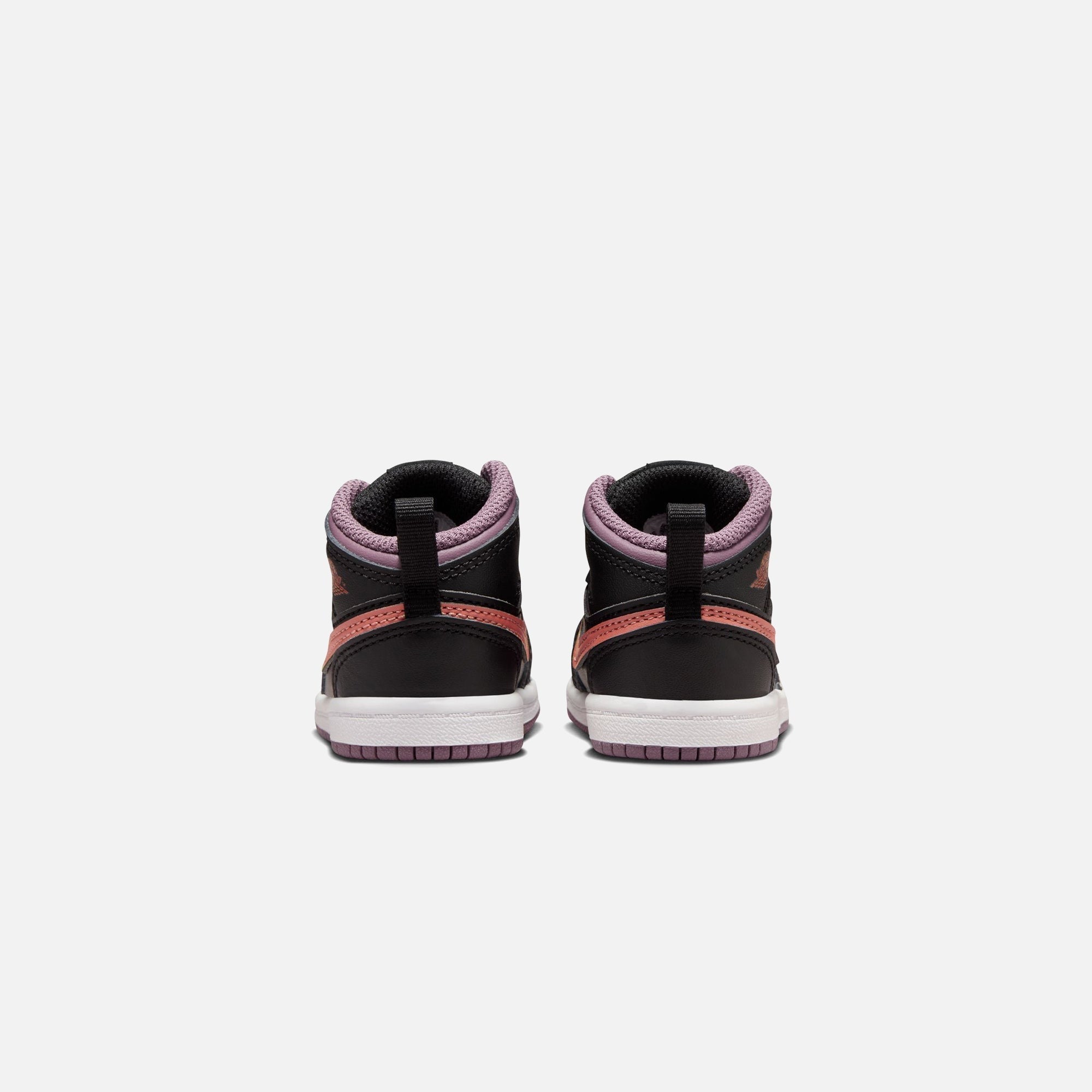 Nike TD Air Jordan 1 Mid Se - Black / Sky J Orange / Sky J Mauve / White