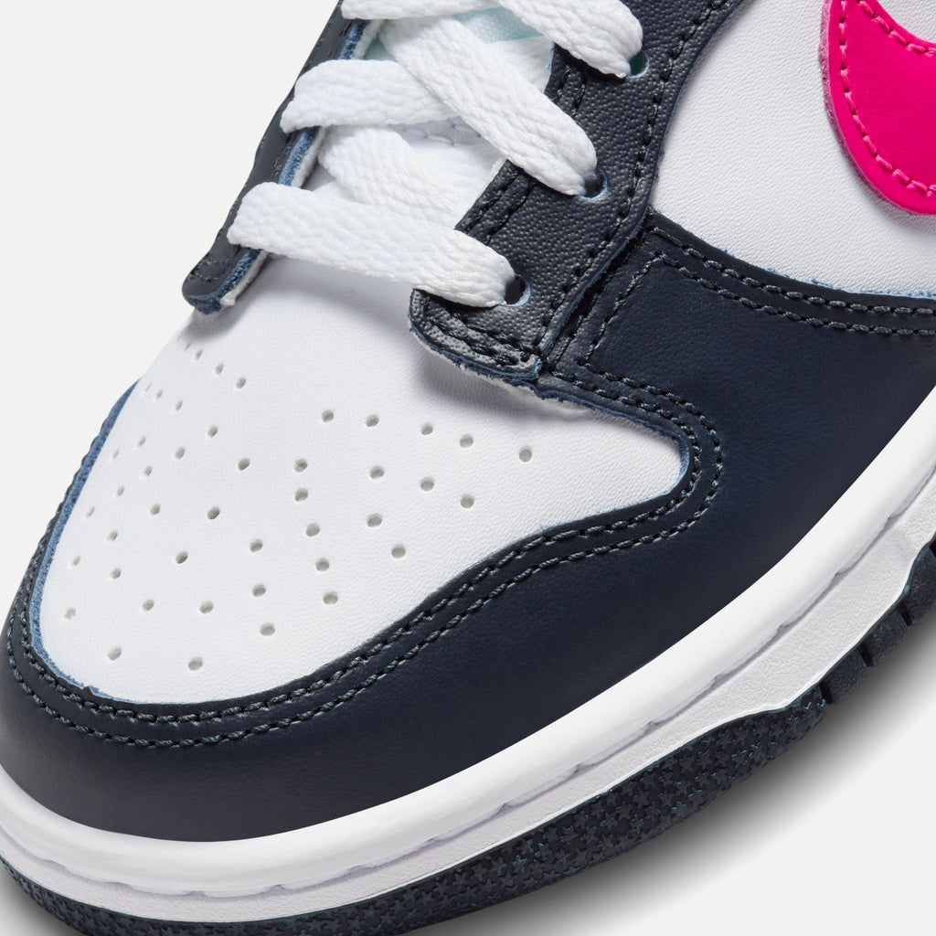 Nike GS Dunk Low - Dark Obsidian / Fierce Pink / White