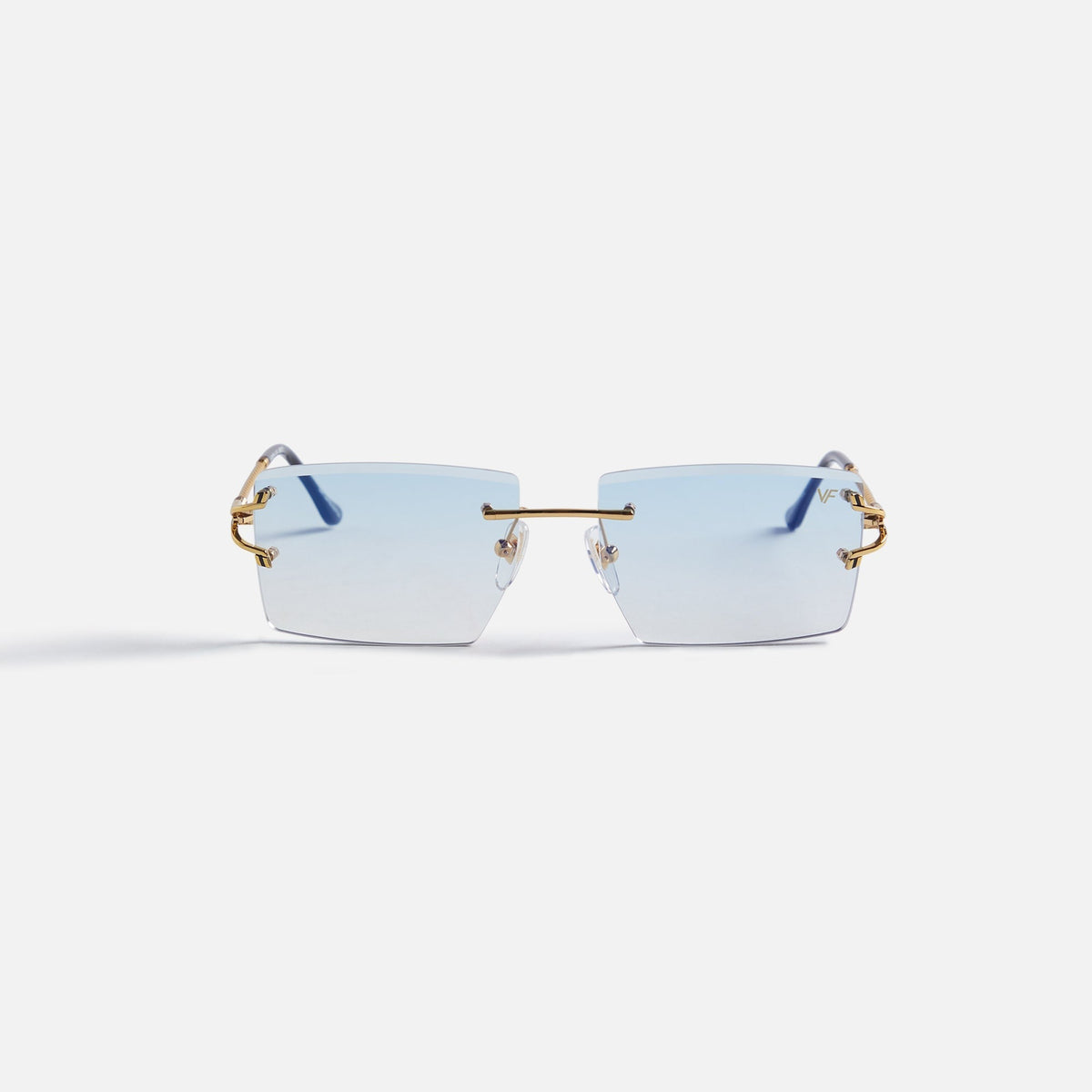 Vintage Frames Icon 24KT Yellow Gold - Sky Blue Gradient
