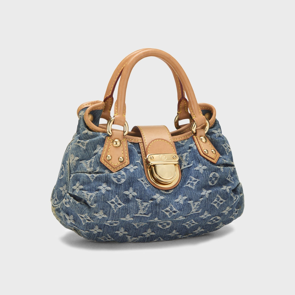 WGACA Louis Vuitton Monogram Denim Pleaty Bag - Blue