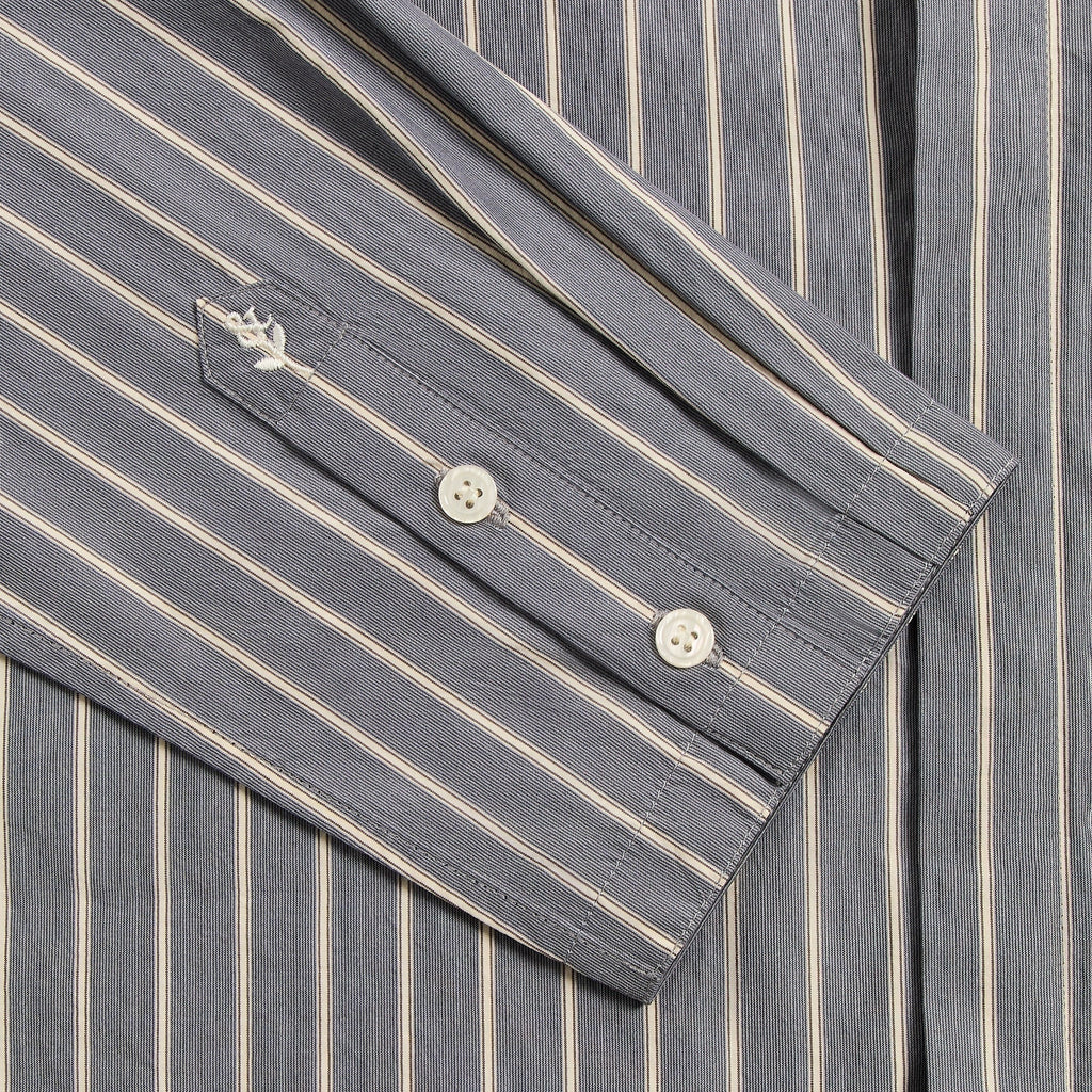 &Kin Striped Poplin Nico Shirt - Chasm
