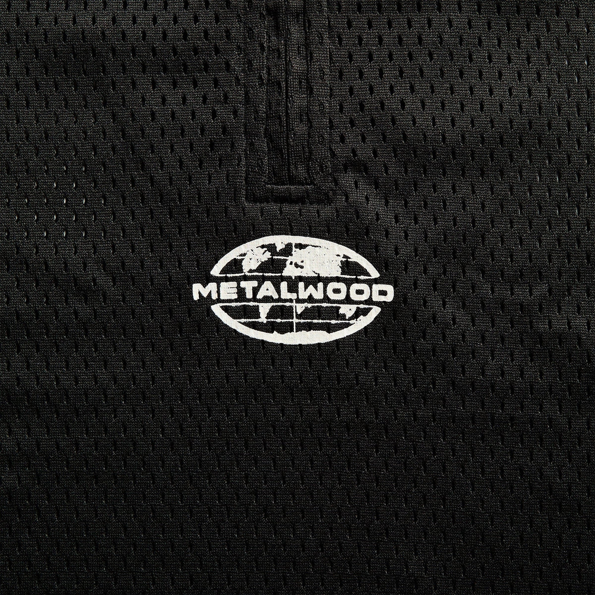 Metalwood Quarter Zip Jersey Polo - Black