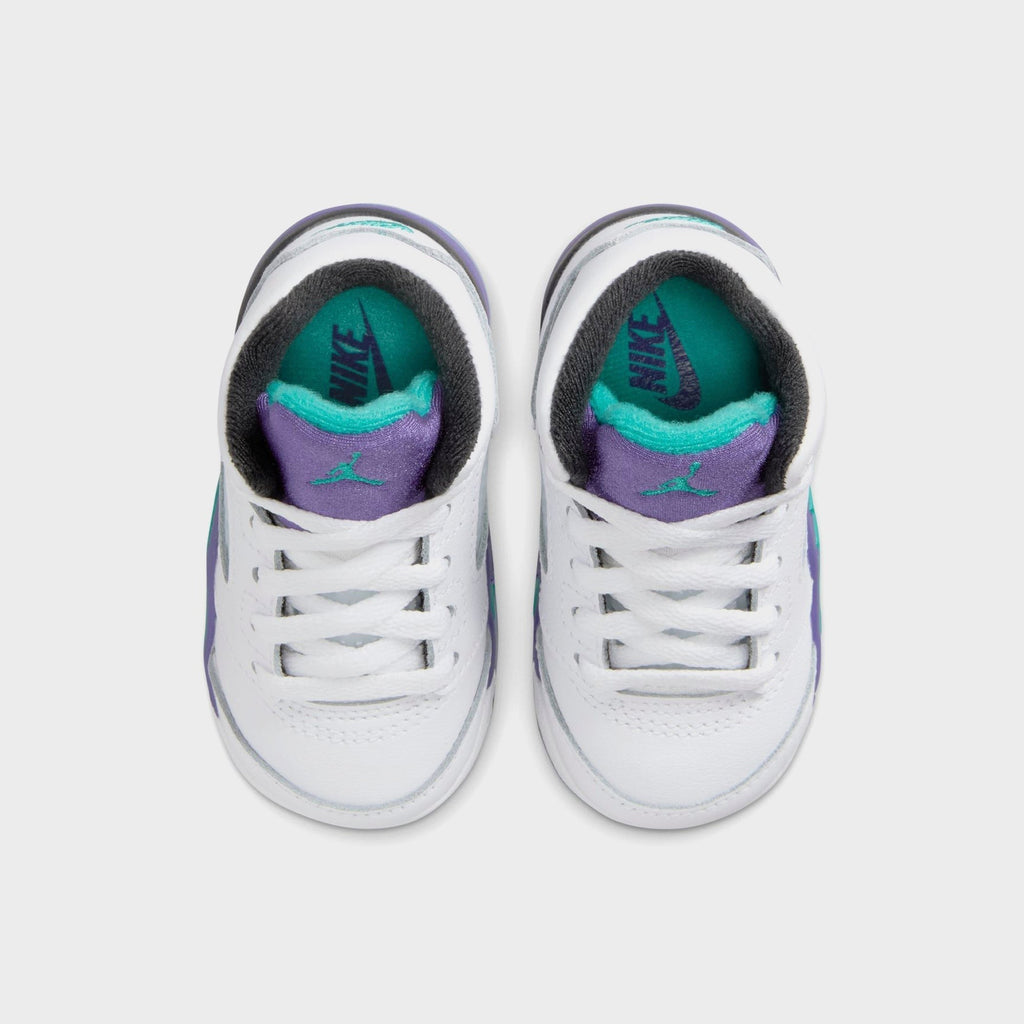 Jordan TD Air Jordan 5 - Black / New Emerald / Grape Ice