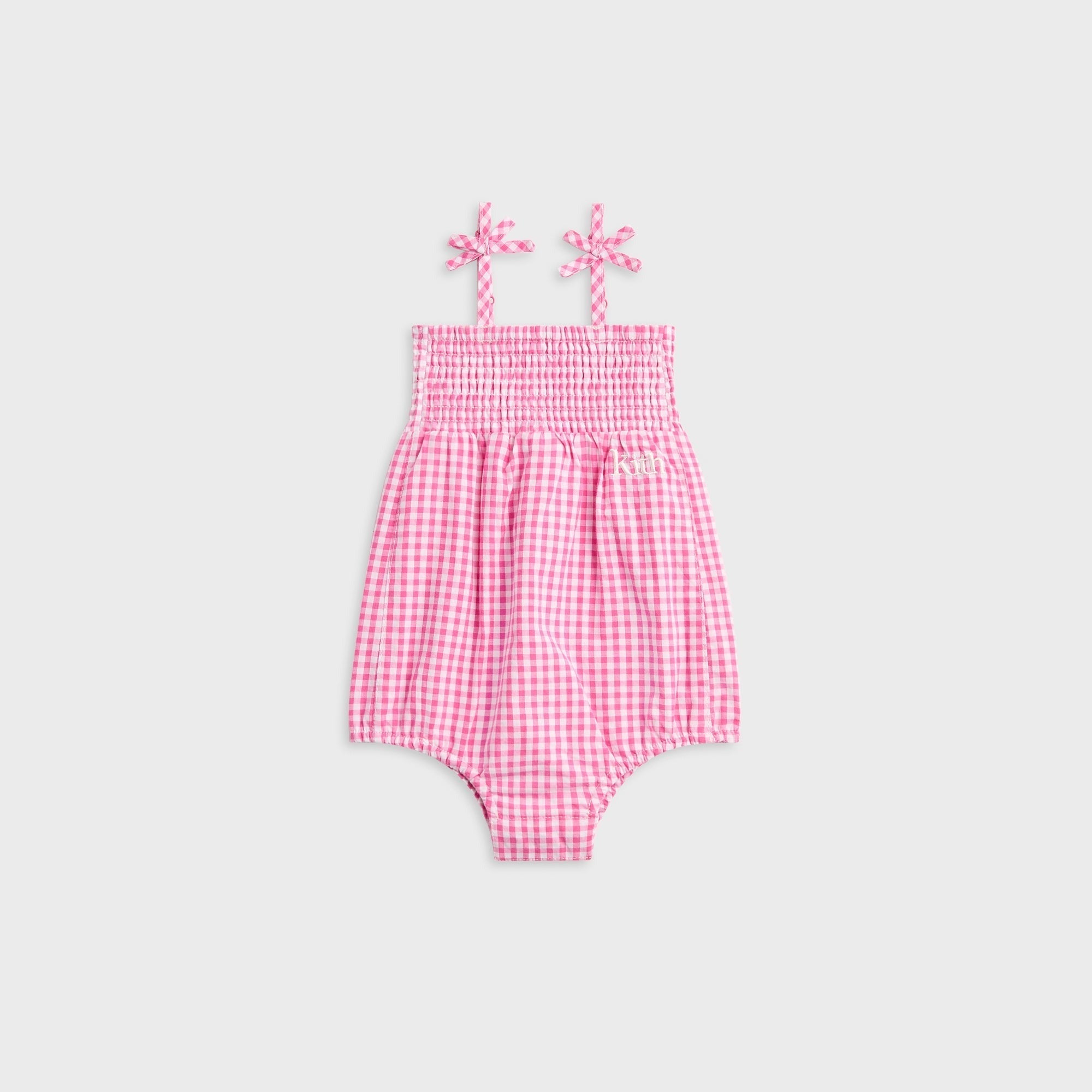 Kith Baby Gingham Tie Romper - Electra