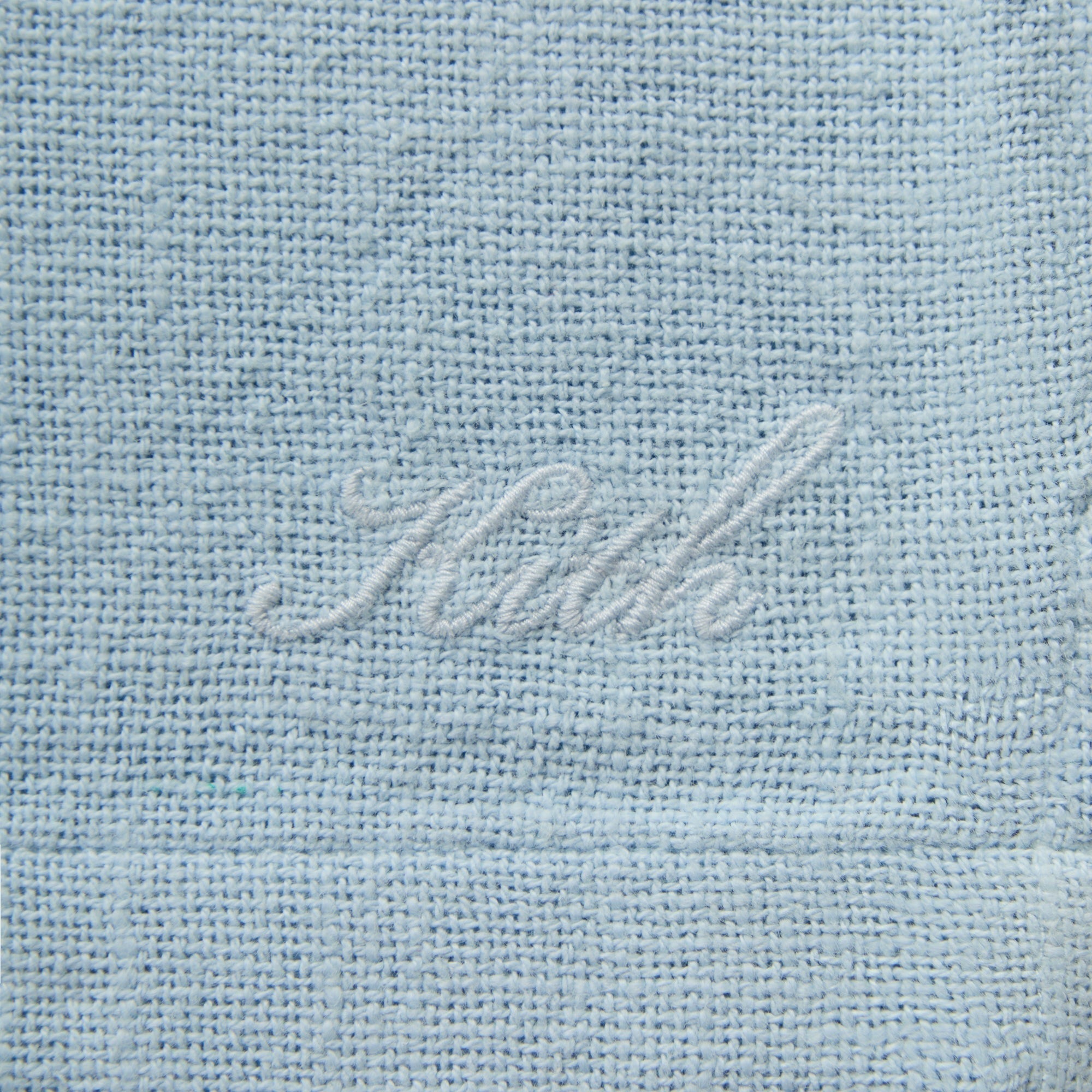 Kith Soft Woven Cropped Beckham Camp Collar Shirt - Light Indigo