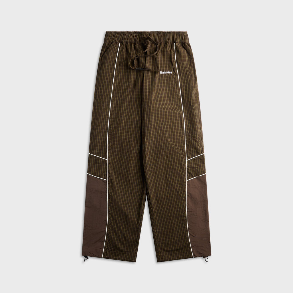 NAHMIAS Grid Warm Up Pant - Dark Brown / Multi