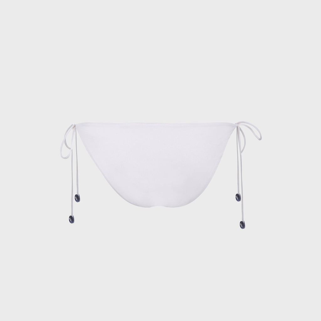 Siedres Rom Embellished Tie-Detailed Low-Rise Bikini Brief - Ecru