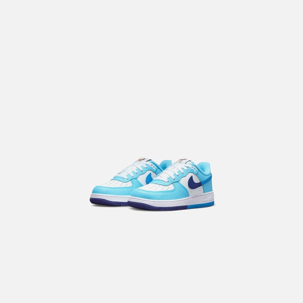 Nike Pre-School Force 1 Lv8 2 - White / Deep Royal Blue / Baltic Blue / Light Photo Blue