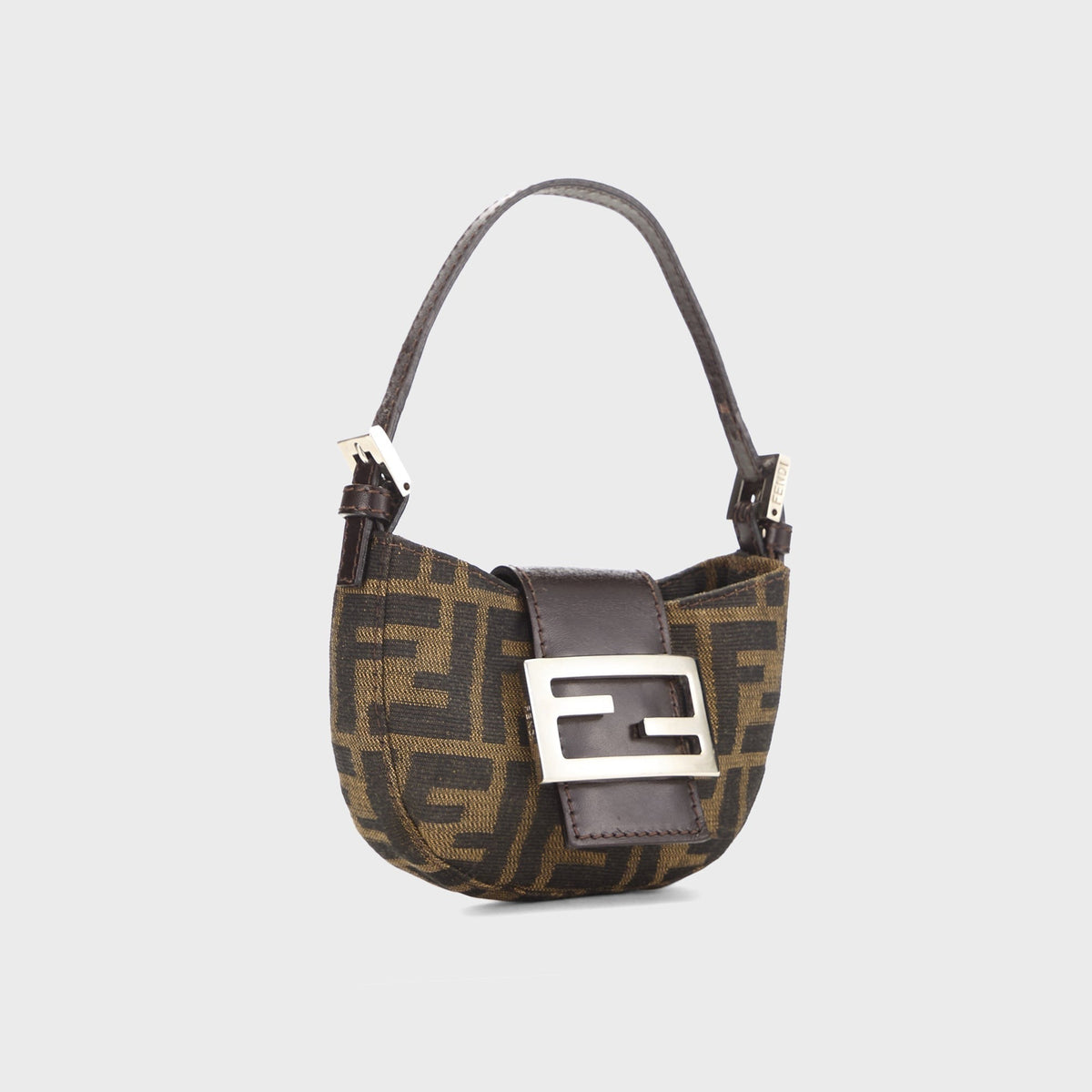 WGACA Fendi Zucca Croissant Mini Bag - Brown