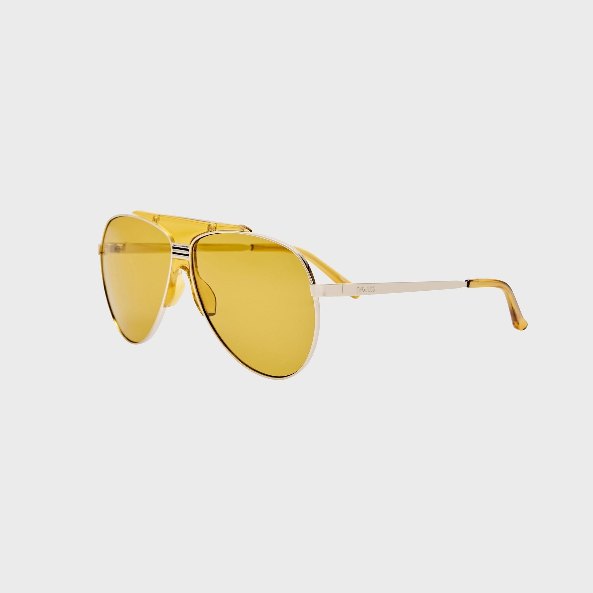 The Attico Amelia Sunglasses - Silver / Yellow
