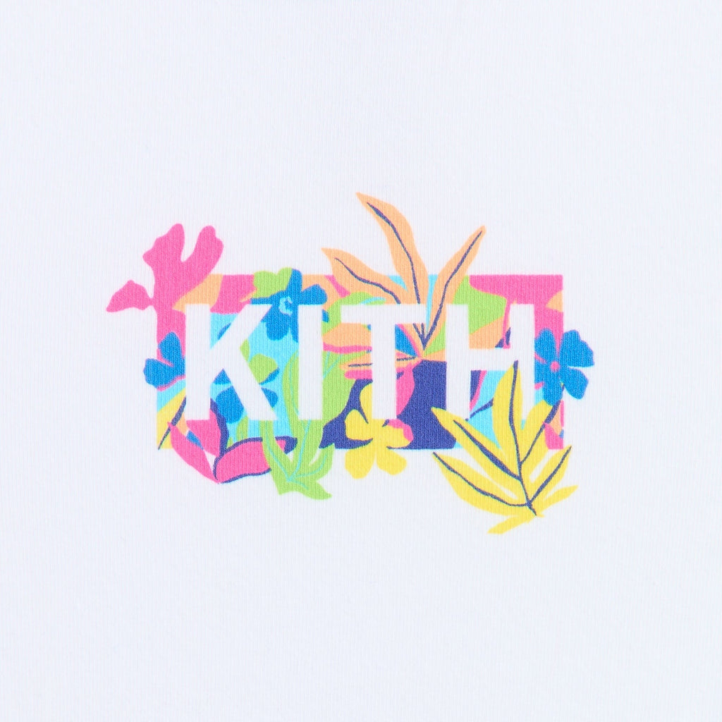 Kith Baby Abstract Tropical Classic Logo Bodysuit - White