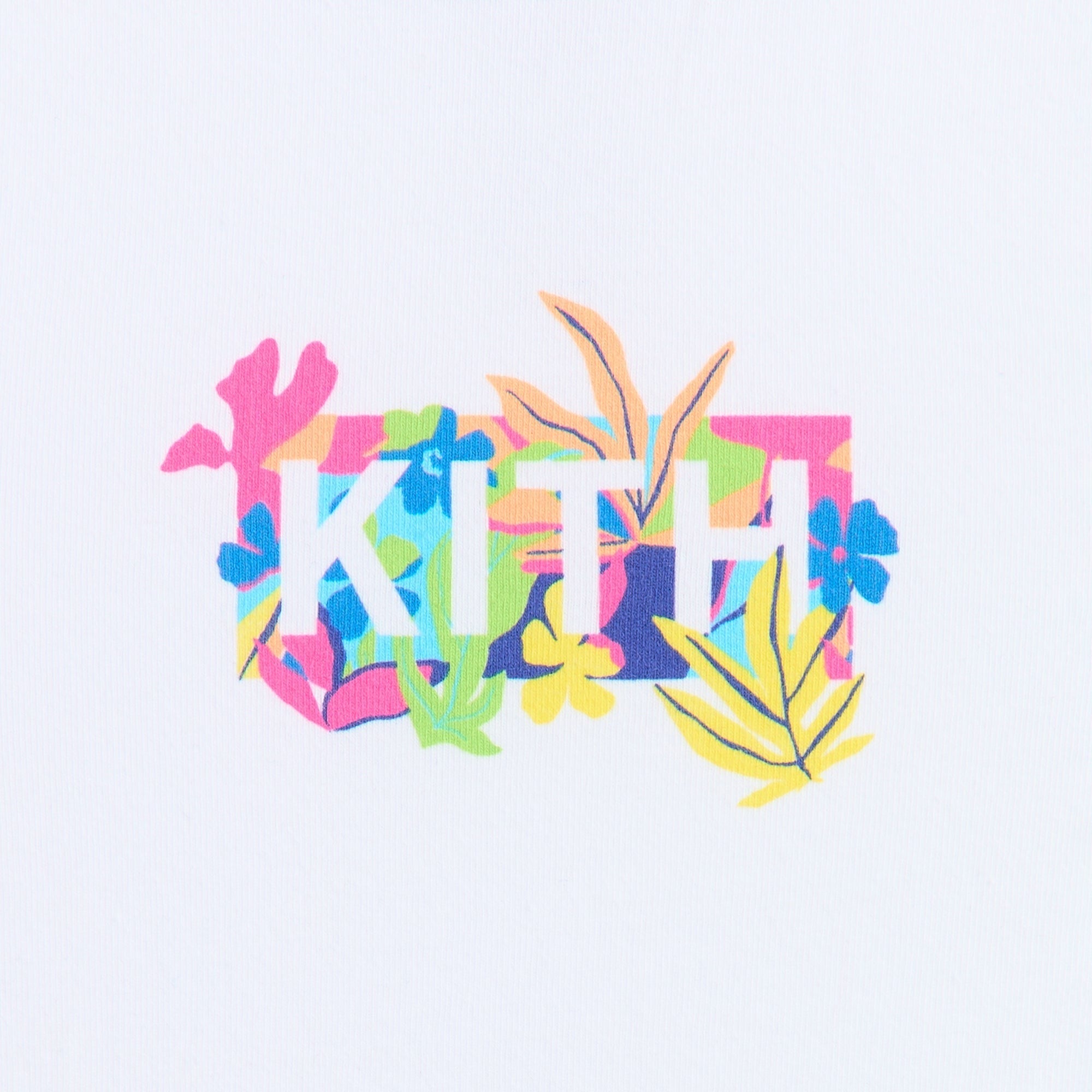 Kith Baby Abstract Tropical Classic Logo Bodysuit - White