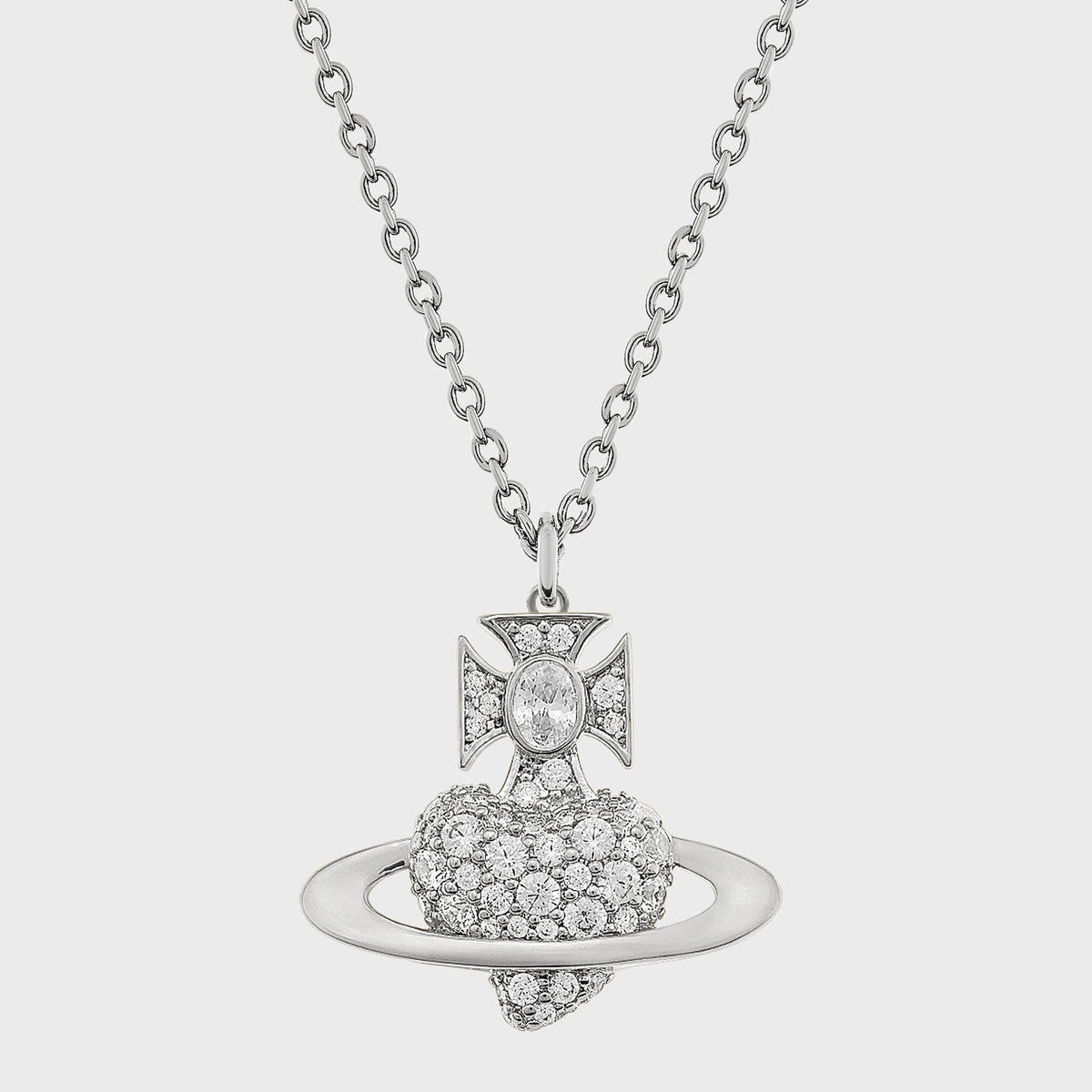 Vivienne Westwood Valentine's Agnatha Bas Relief Pendant Necklace - Silver