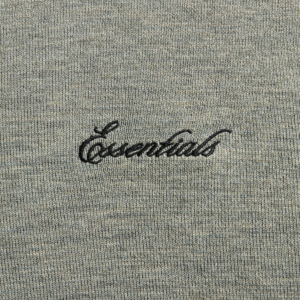 Essentials Signature 3/4 Sleeve 90s Knit Polo - Concrete Heather