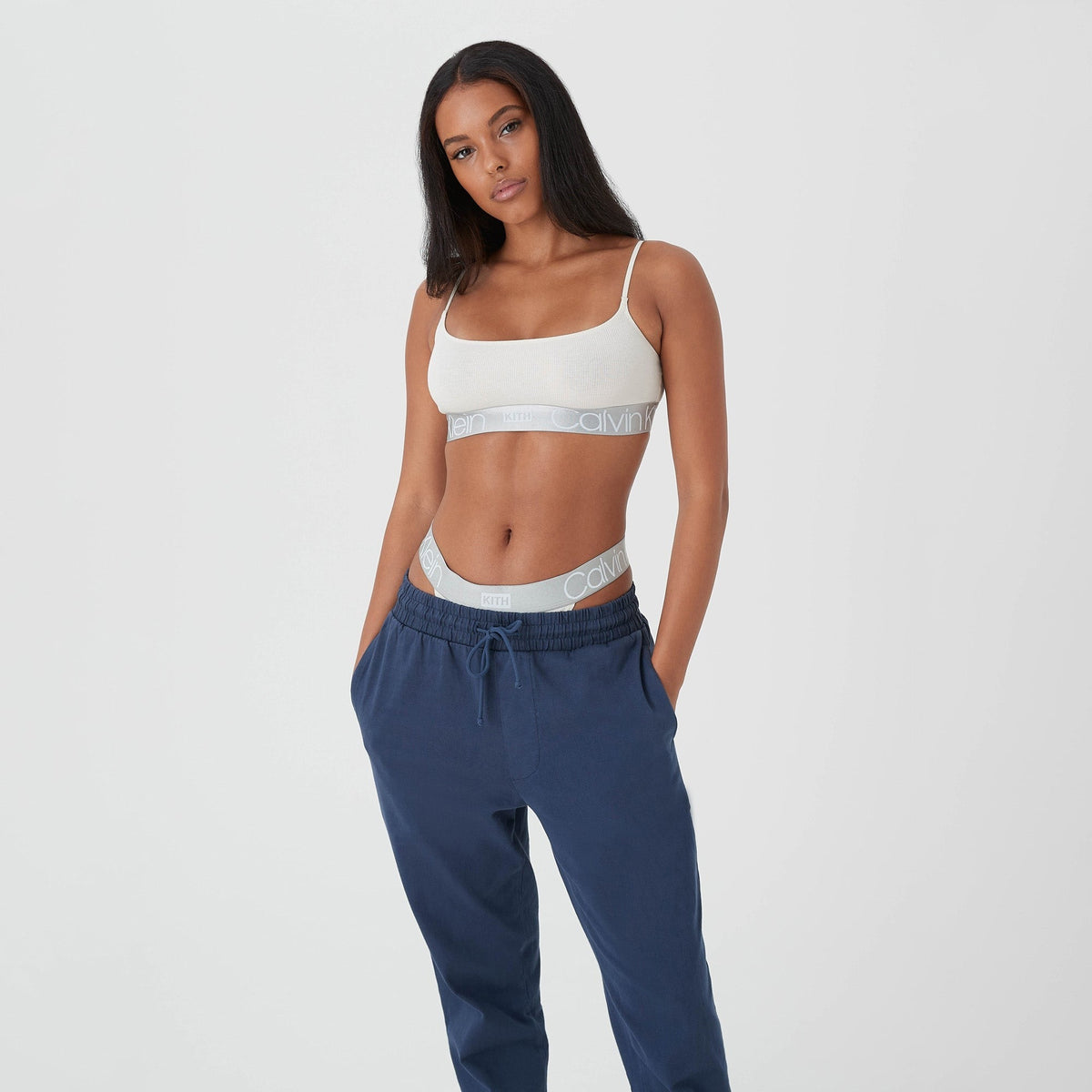 Kith Women for Calvin Klein Seasonal High Leg Tanga - Waffle
