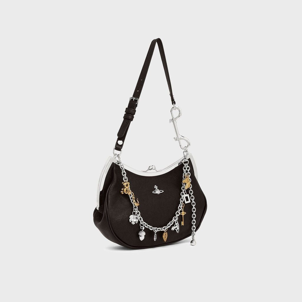 Vivienne Westwood Charm Frame Purse Bag - Black