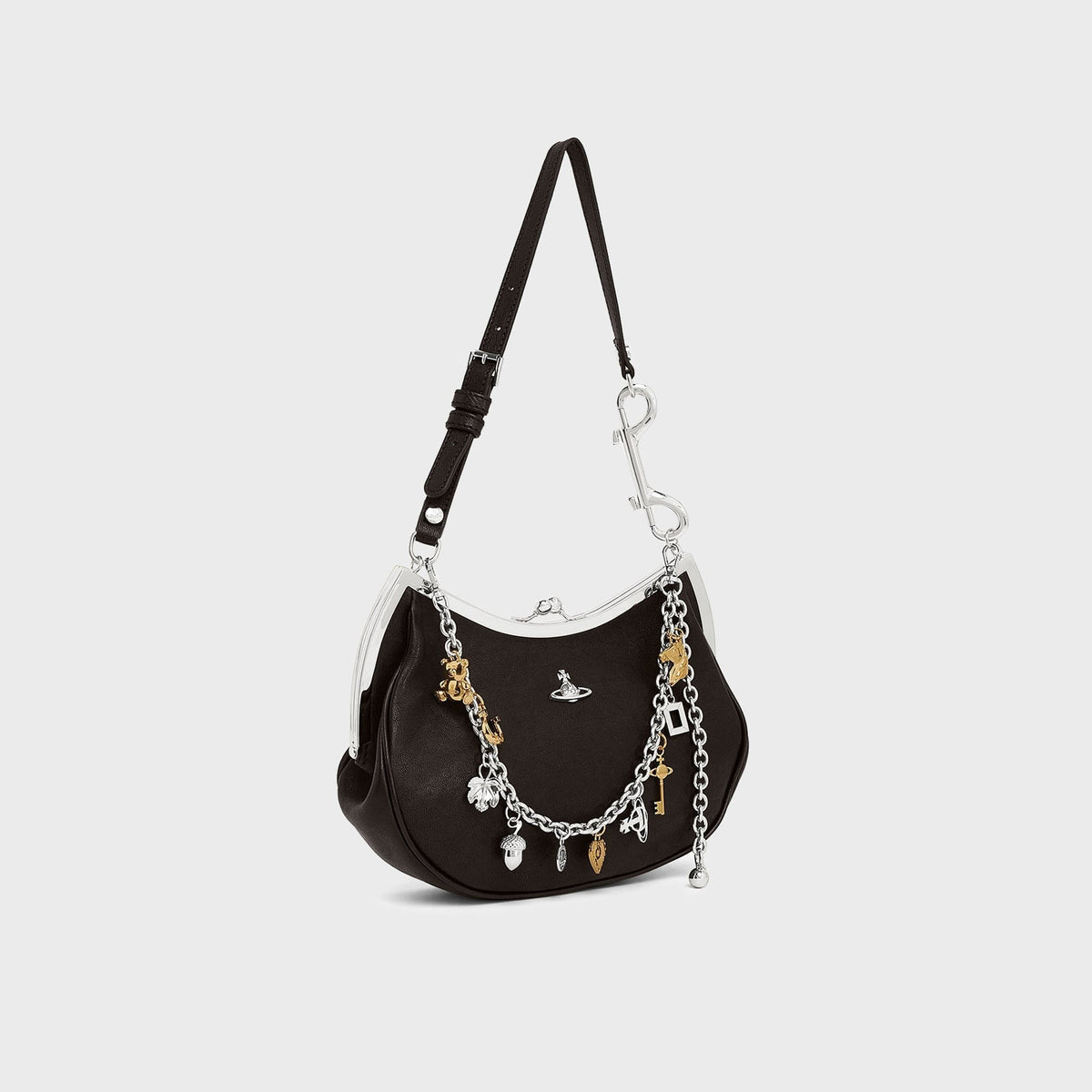 Vivienne Westwood Charm Frame Purse Bag - Black