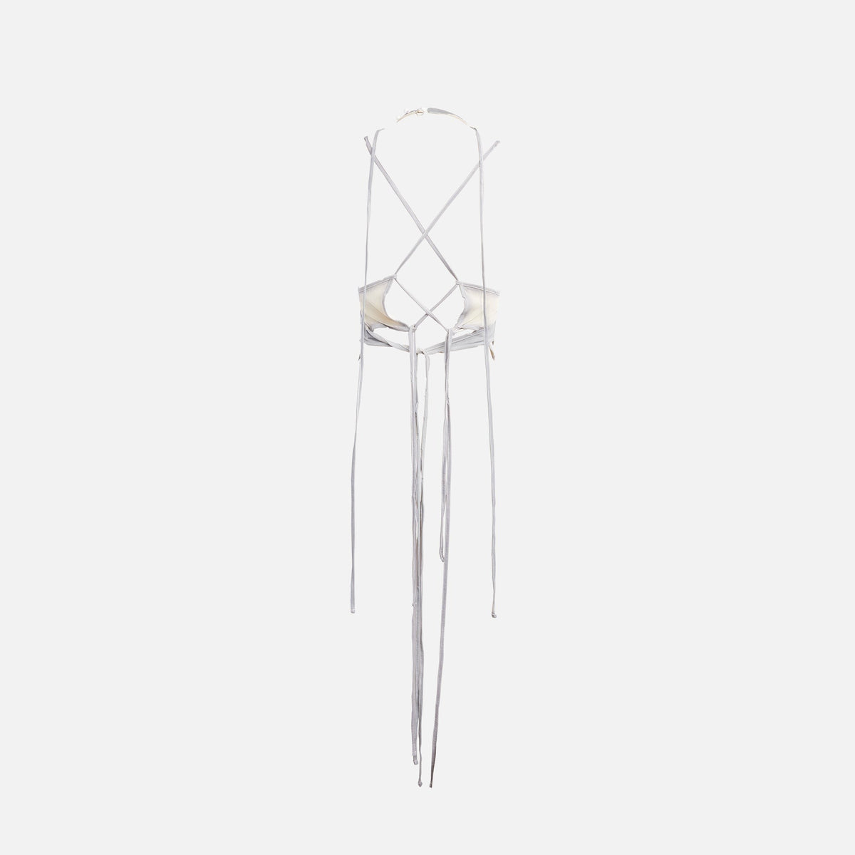 Hyein Seo Layered Halter Top - Light Grey / Ivory