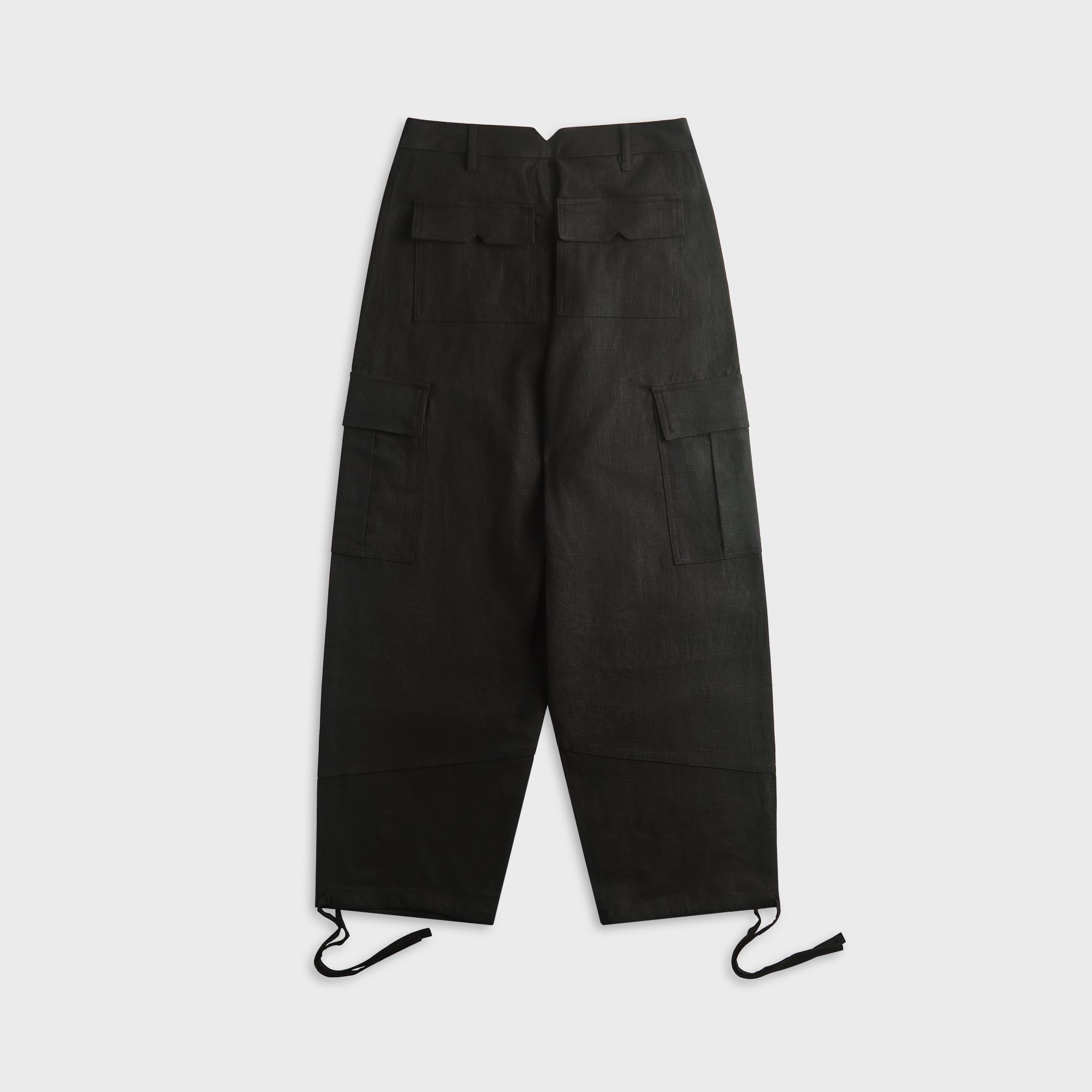 Rhude Linen Parachute Cargo Pant - Black