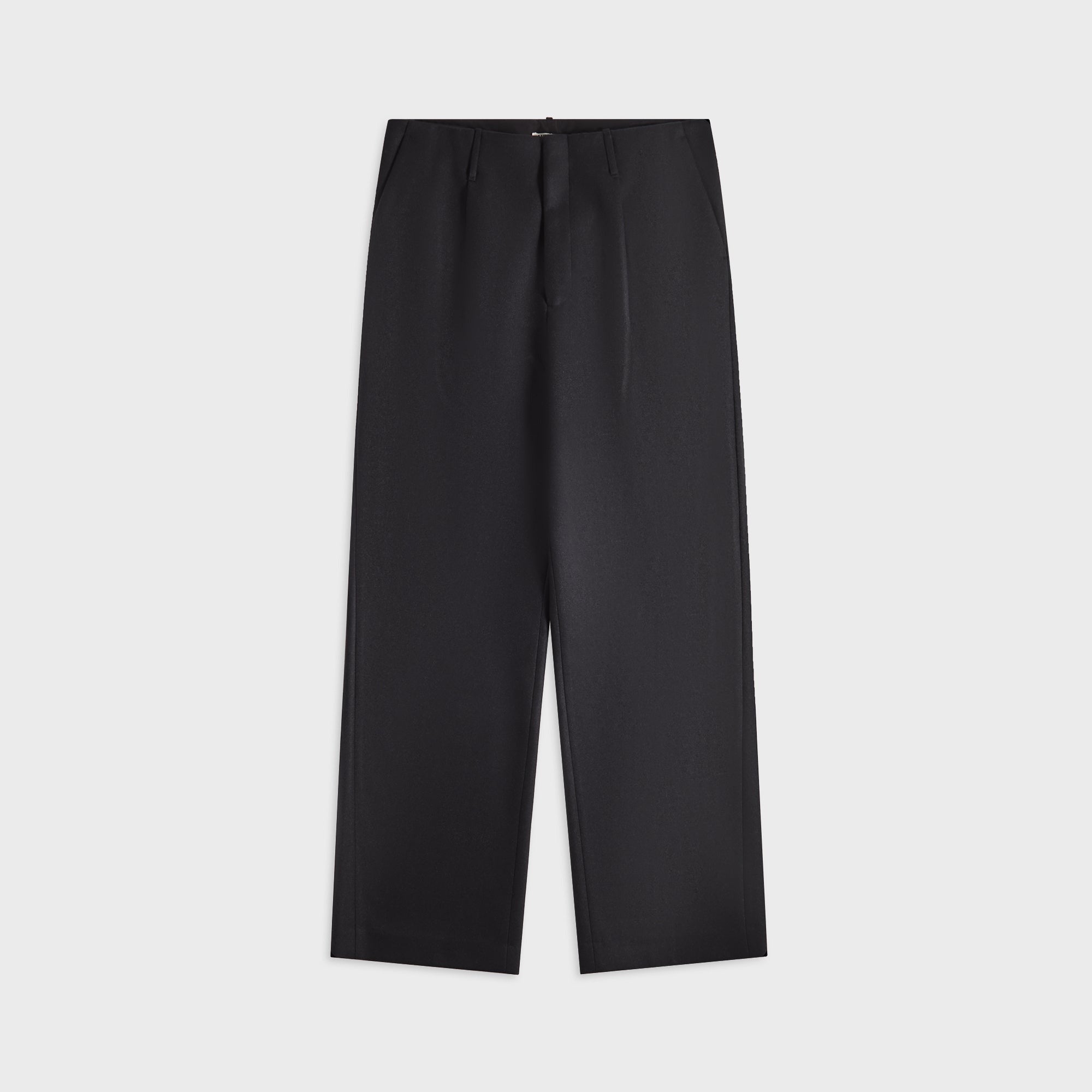 Auralee Light Melton One-Tuck Slacks - Dark Charcoal