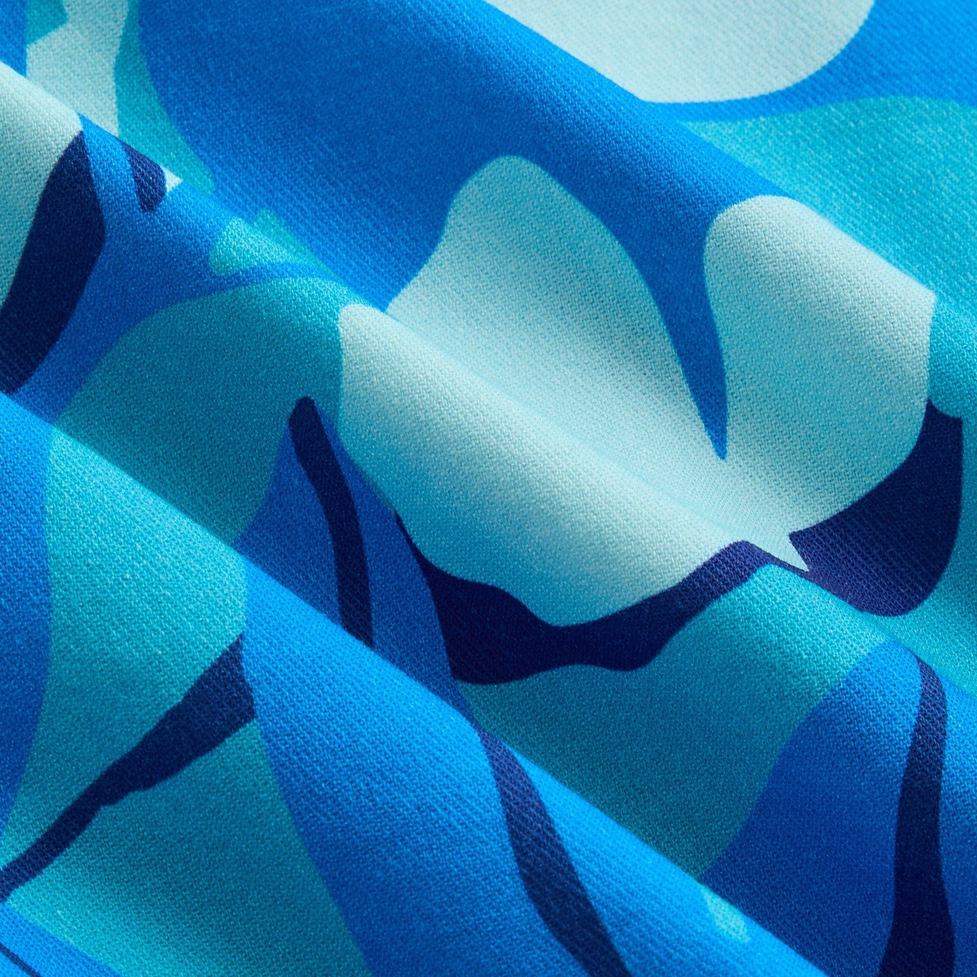 Kith Kids Abstract Tropical Thompson Camp Shirt - Turquoise