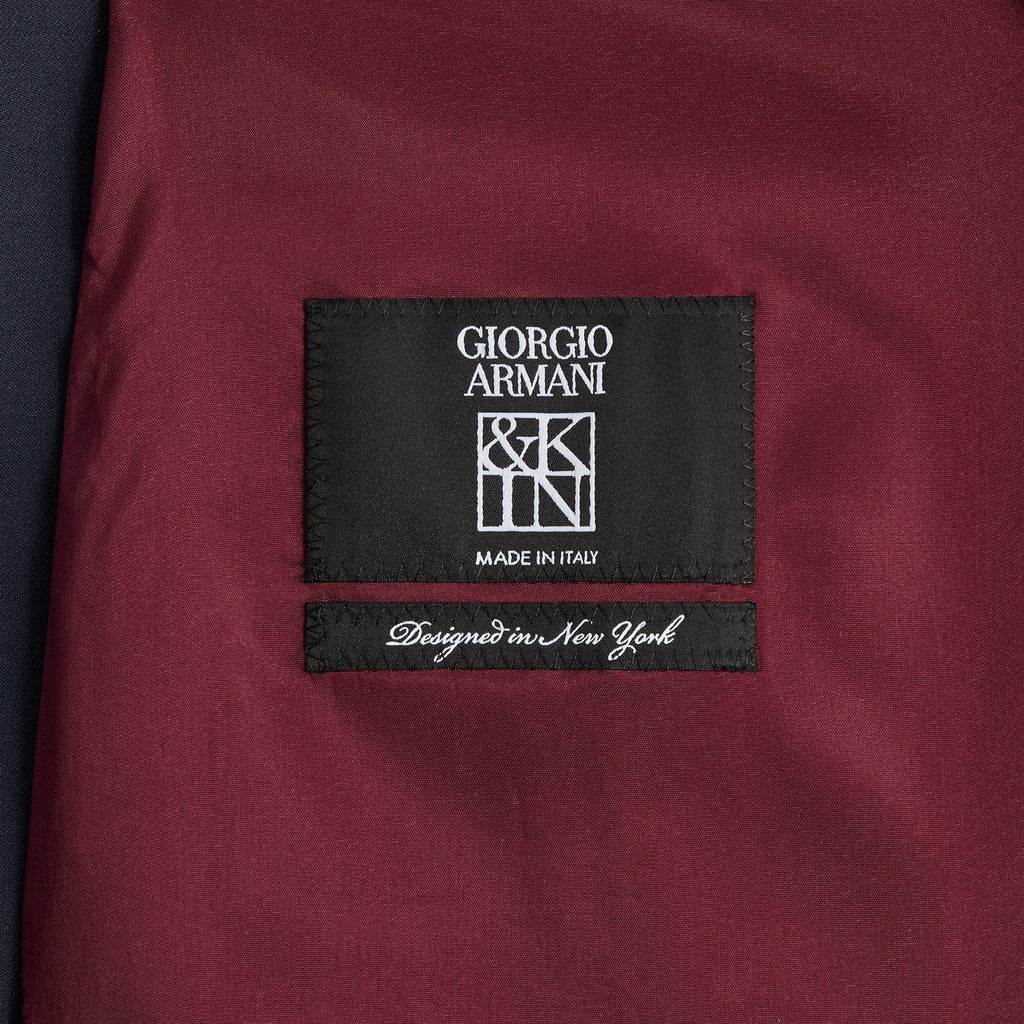 Giorgio Armani &Kin Cropped Collarless Jacket - Blue / Navy
