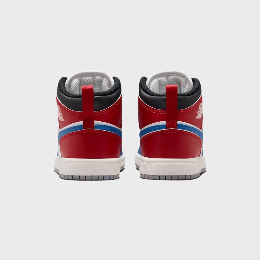 Jordan PS Jordan 1 Mid - True Blue / Varsity Red / Black / Summit White